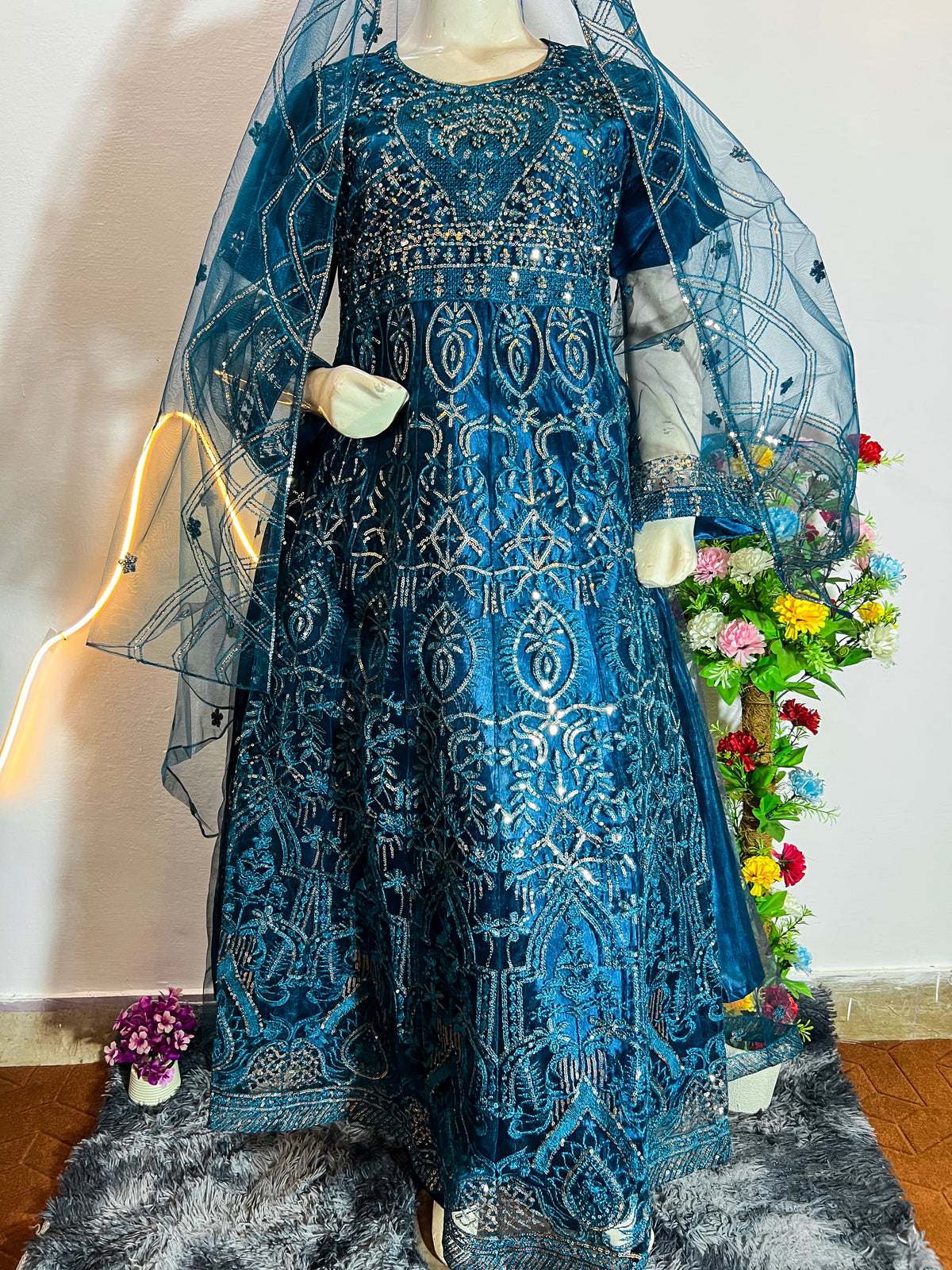 Premium Net Maxi Dress | Elegant & Stylish Ladies Collection