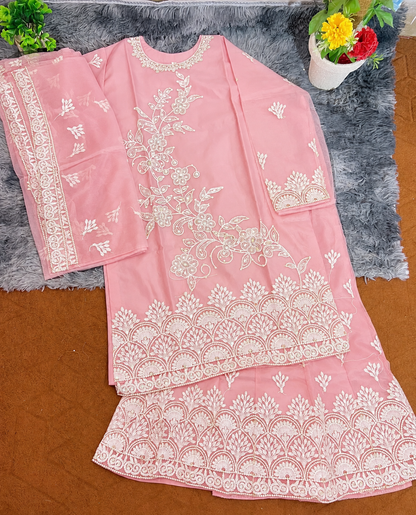 Luxury Embroidered 3-Piece Suit Flapper Style