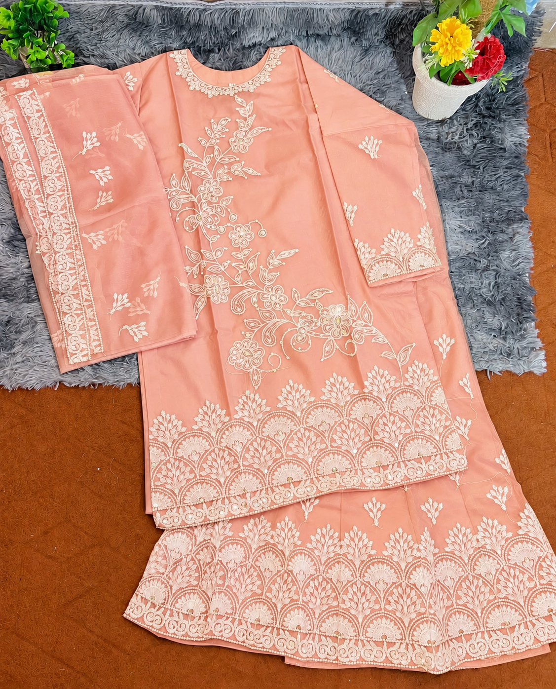 Luxury Embroidered 3-Piece Suit Flapper Style