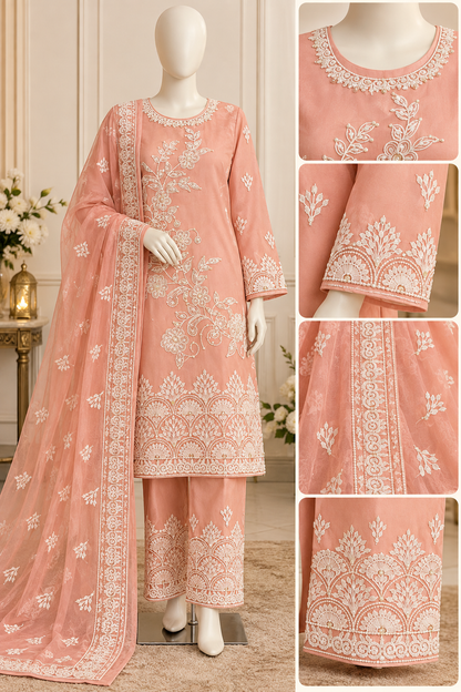 Luxury Embroidered 3-Piece Suit Flapper Style