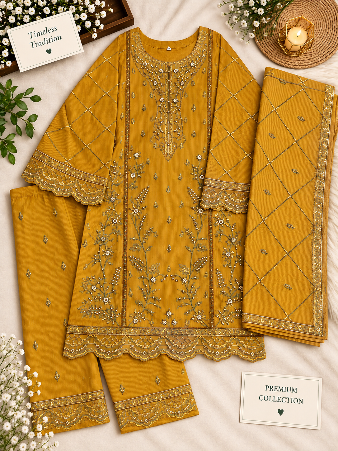 3D Luxe – Premium Embroidered 3-Piece Suit ✨