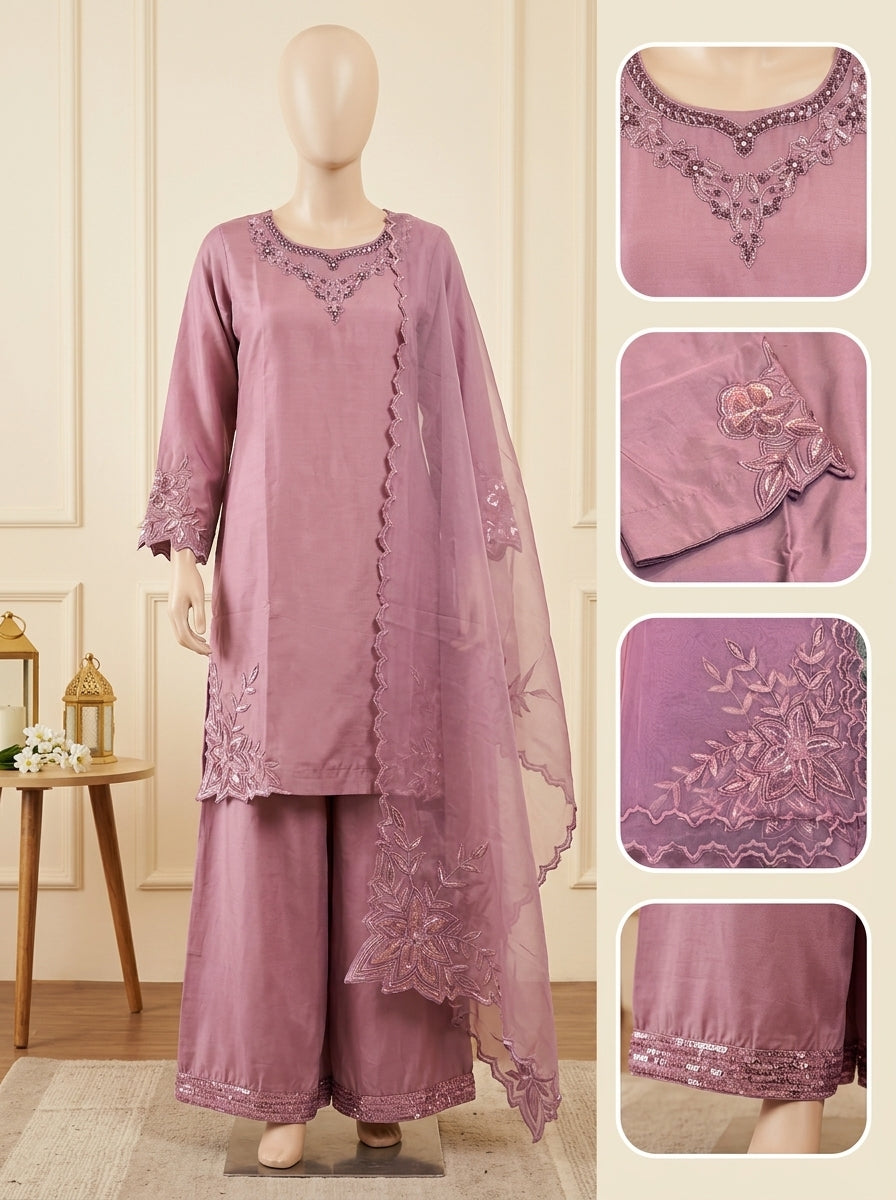 A Royal Super Kattan Flapper | Elegant Embroidered Ladies Dress