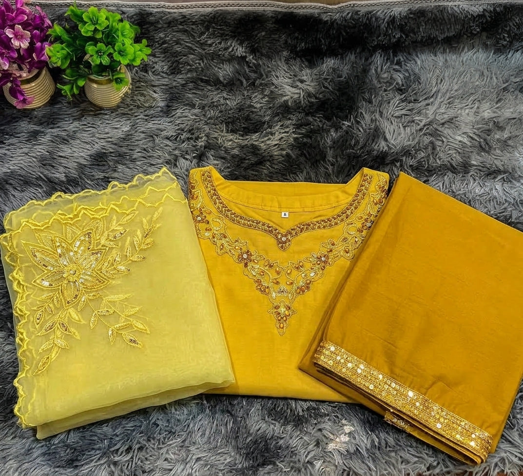 A Royal Super Kattan Flapper | Elegant Embroidered Ladies Dress
