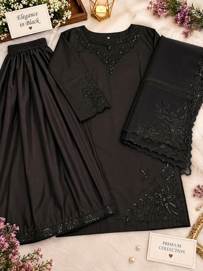 A Royal Super Kattan Flapper | Elegant Embroidered Ladies Dress