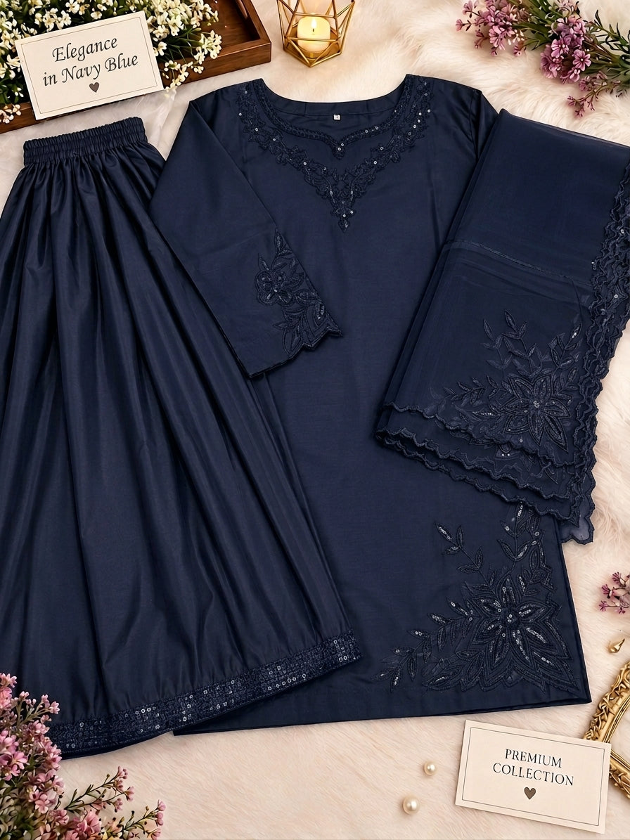 A Royal Super Kattan Flapper | Elegant Embroidered Ladies Dress