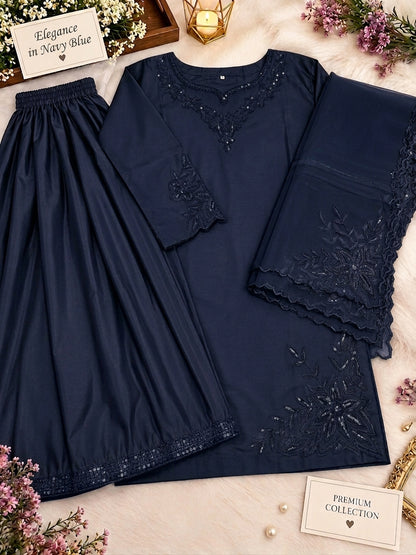 A Royal Super Kattan Flapper | Elegant Embroidered Ladies Dress