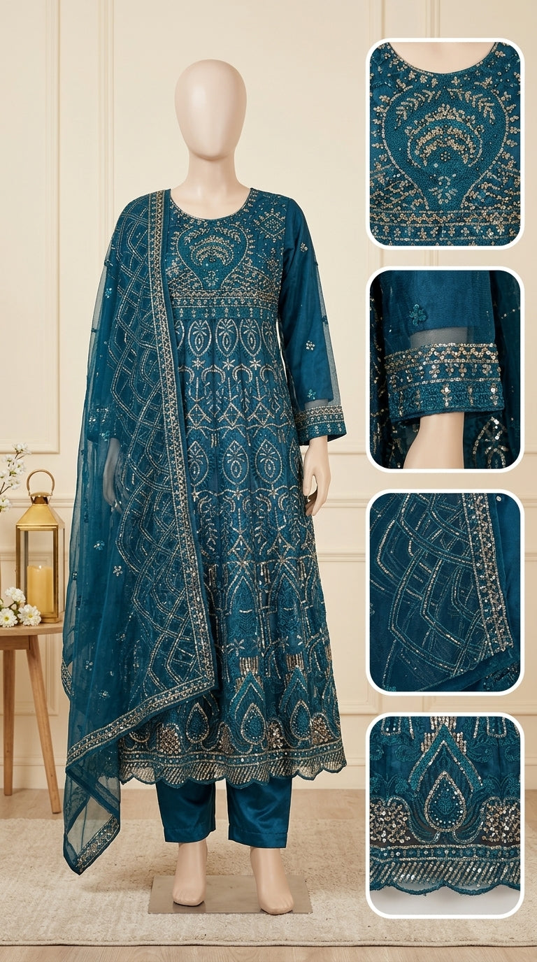 Premium Net Maxi Dress | Elegant & Stylish Ladies Collection