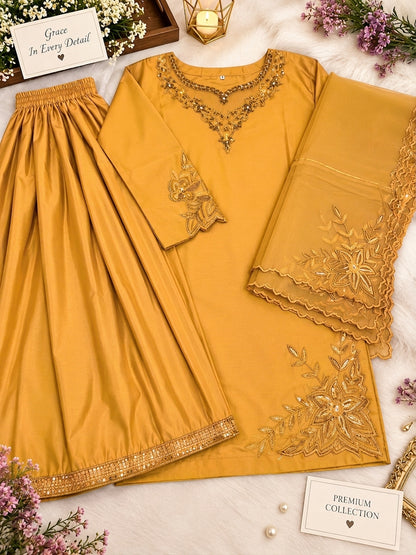 A Royal Super Kattan Flapper | Elegant Embroidered Ladies Dress