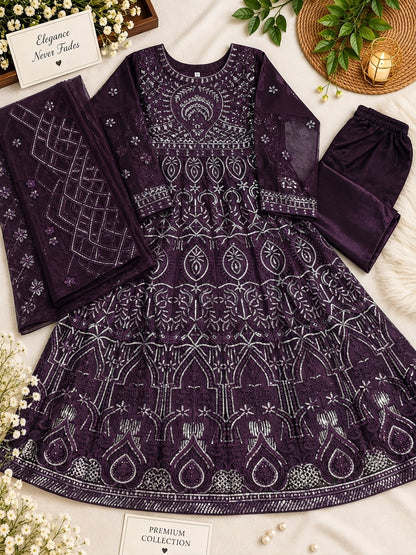 Premium Net Maxi Dress | Elegant & Stylish Ladies Collection