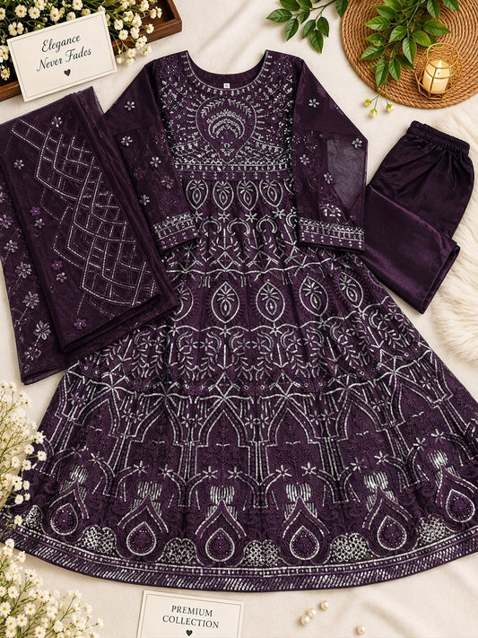 Premium Net Maxi Dress | Elegant & Stylish Ladies Collection